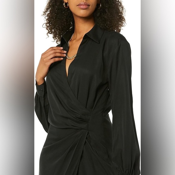 TEREA Women's Raina Draped Crossover Maxi Dress Sz M - Picture 2 of 8